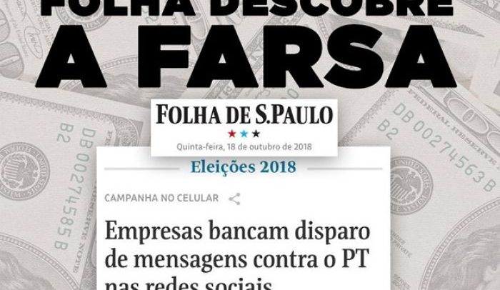 Jornal denuncia caixa 2 na campanha de Bolsonaro