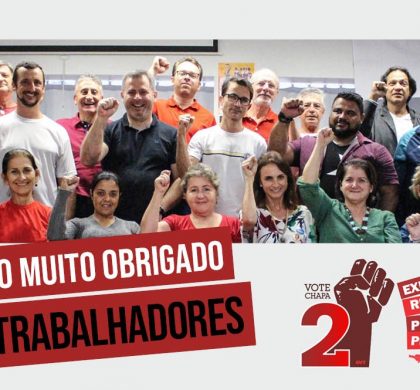 Chapa 2 vence as eleições para o período 2019-2022, com 62% dos votos