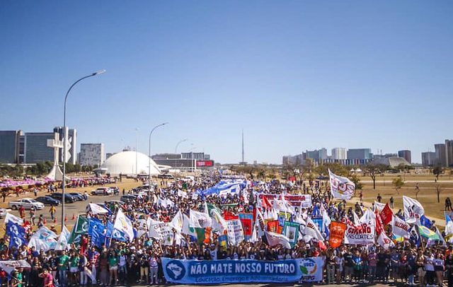 Manifestação de estudantes 12 de julho em Brasília.
Crédito da foto: Rebeca Belchior-CUCA da UNE