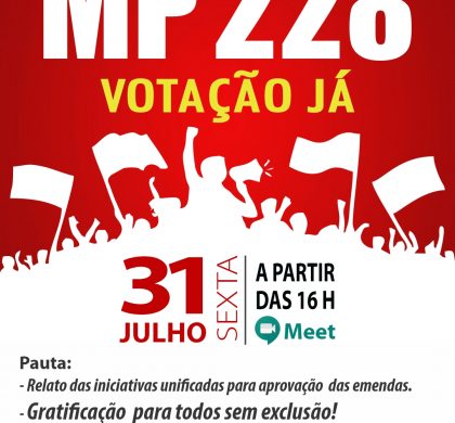 REUNIÃO MP 228: VOTAÇÃO JÁ!