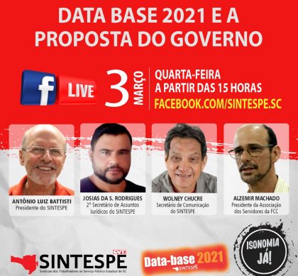 LIVE: DATA BASE 2021 E A PROPOSTA DO GOVERNO