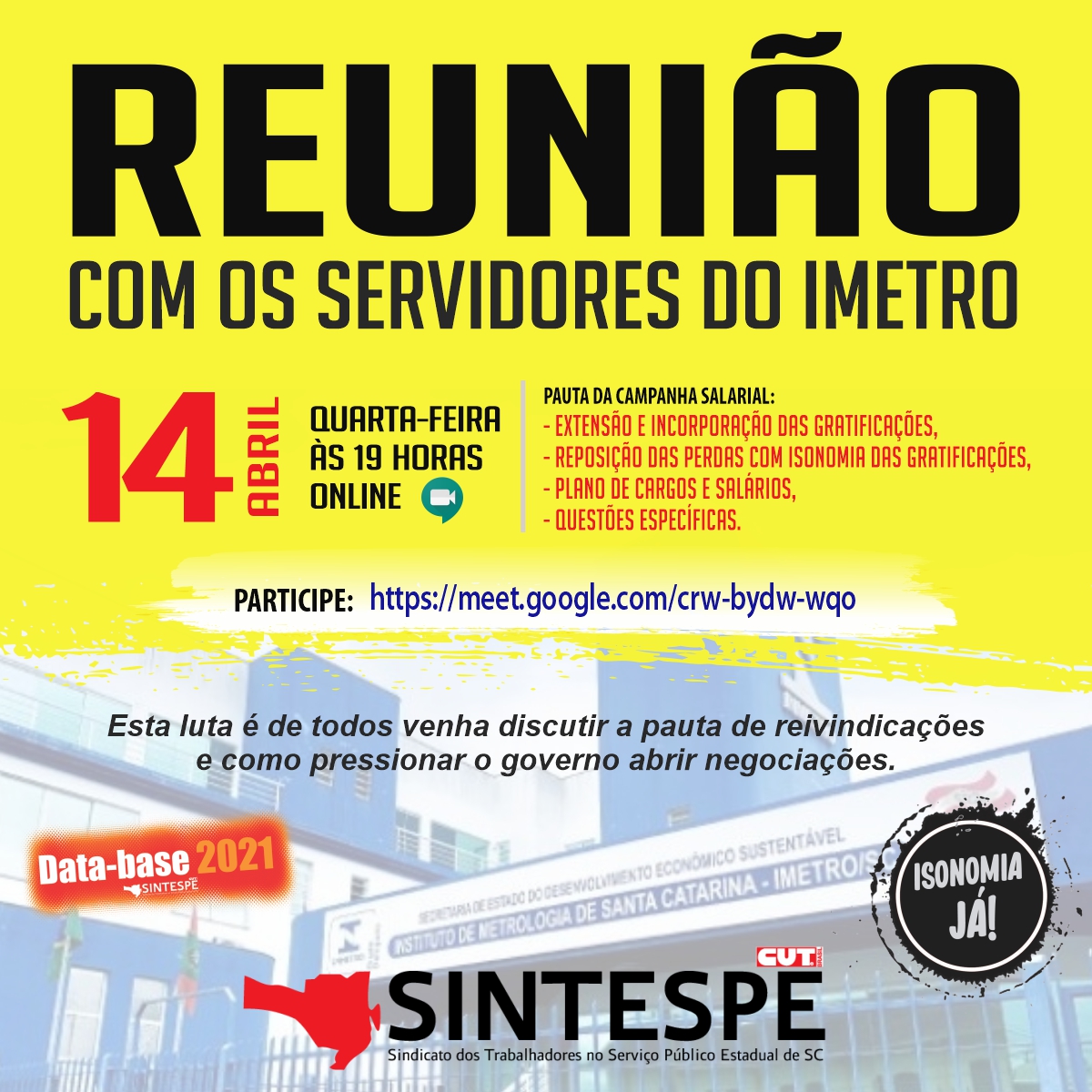 14/04: REUNIÃO AMPLIADA DO IMETRO