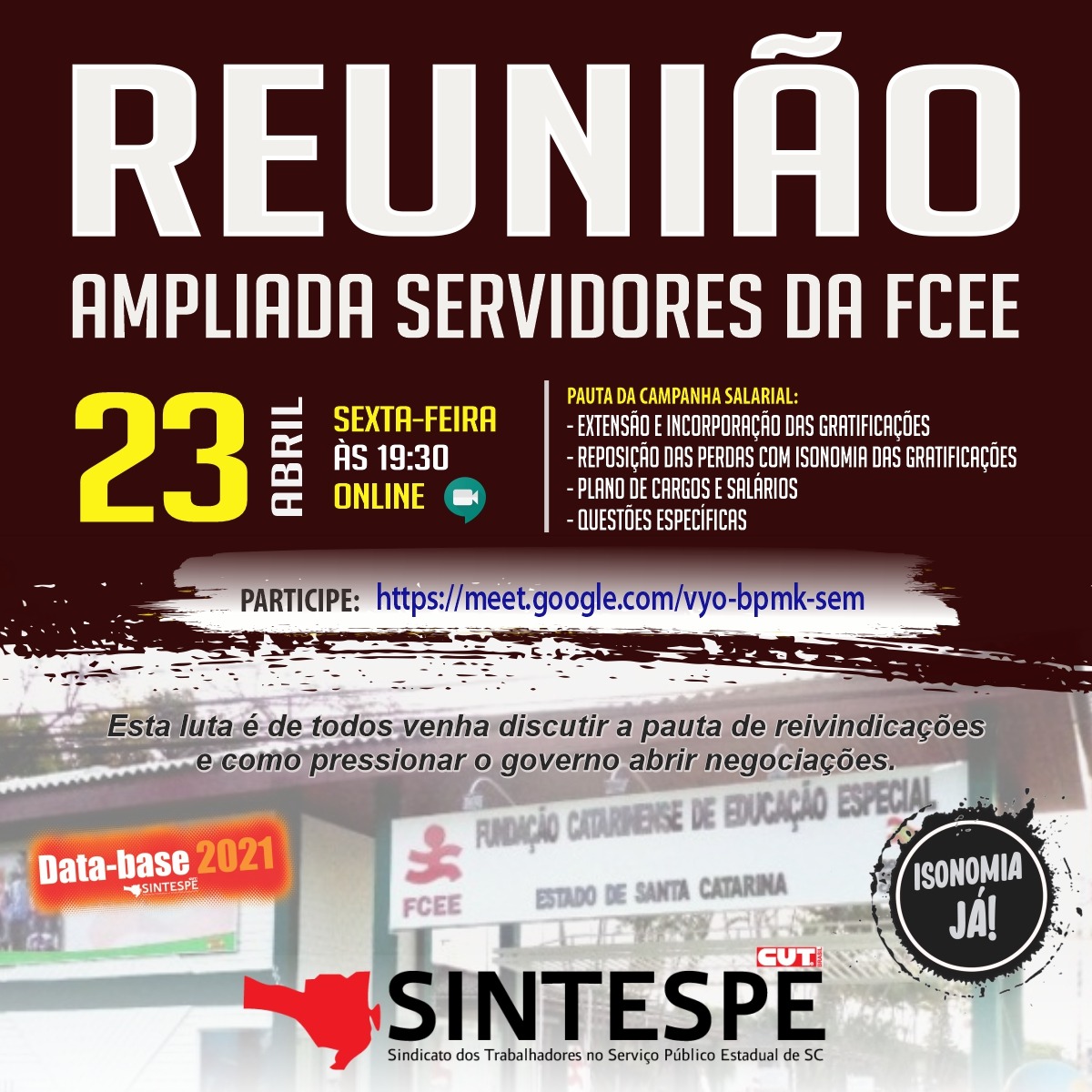 REUNIÃO AMPLIADA COM SERVIDORES DA FCEE