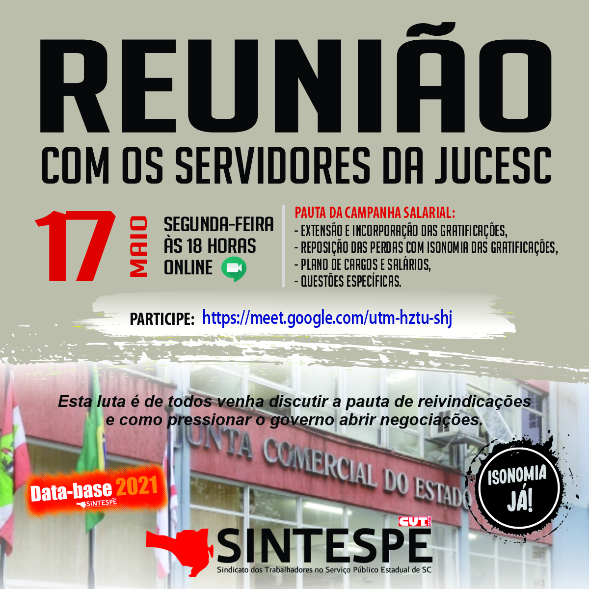 REUNIÃO AMPLIADA DOS SERVIDORES DA JUCESC