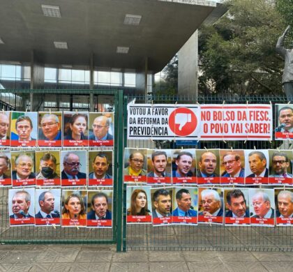 Foto dos deputados que votaram contra os trabalhadores.