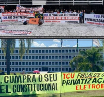 SINTESPE presente em Ato Público contra a privatização da Eletrobrás