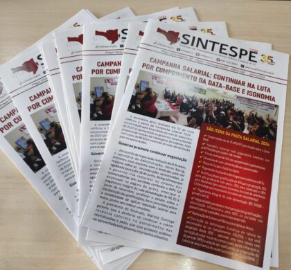 Edição de junho do jornal do Sintespe está disponível para leitura