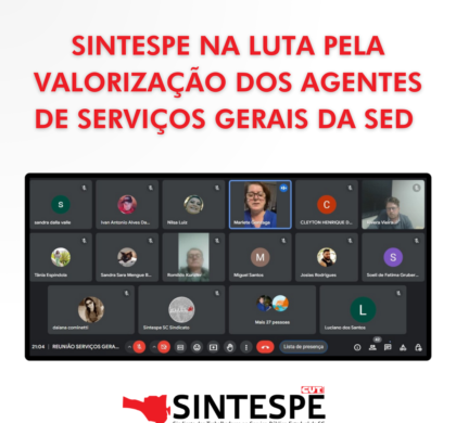 SINTESPE na luta pela valorização dos agentes de serviços gerais da SED