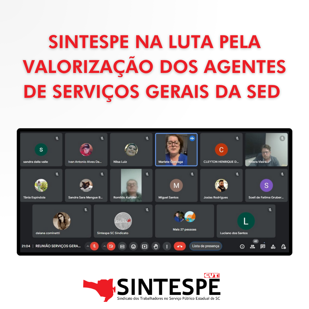 SINTESPE na luta pela valorização dos agentes de serviços gerais da SED