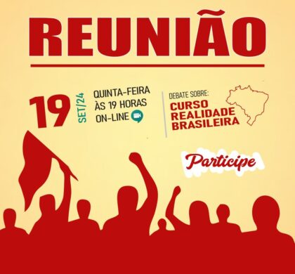 Nesta quinta (19) tem reunião de organização do curso de Especialização em Educação e Realidade Brasileira