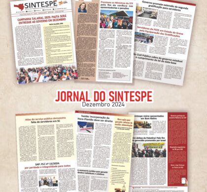 Edição do jornal do SINTESPE de dezembro/2024 já está disponível no site