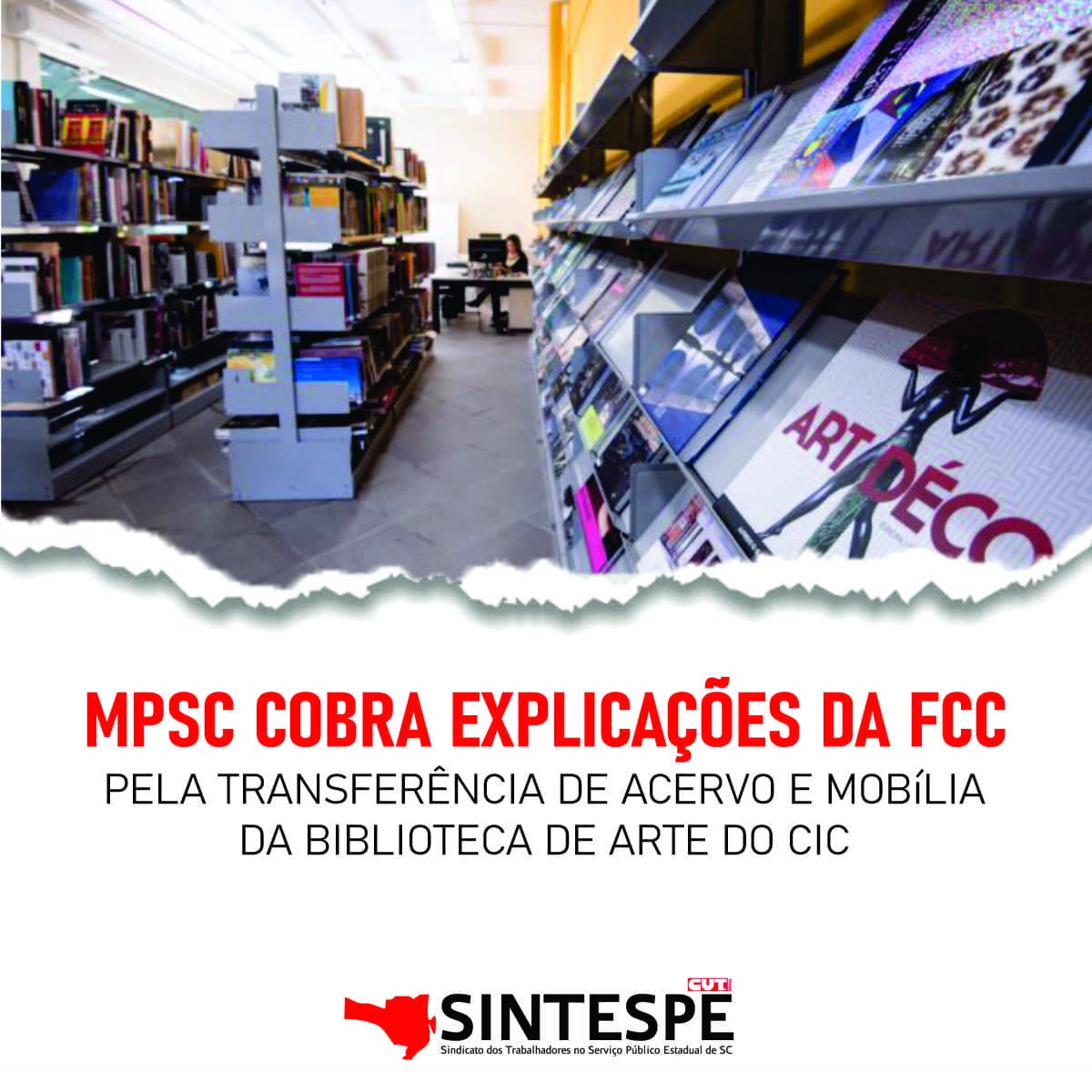 MP SC cobra explicações da FCC pela transferência da Biblioteca de Arte e Cultura do CIC